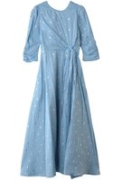 【ヌキテパ/NE QUITTEZ PAS】のCotton Foil Print ツイスト ウエスト ドレス 人気、トレンドファッション・服の通販 founy(ファニー) ファッション Fashion レディースファッション Fashion for Women ワンピース Dresses フォーマル・パーティードレス・結婚式用ドレス Elegant & Casual Dresses チュニック Tunic Tops & Dresses チュニック Tunic, Long Top ツイスト Tweed, Tweed Fabric ドレス Dress, One-Piece フォルム Silhouette, Form プリント Print, Printed Pattern ロング Long, Long-Length エレガント 上品 Elegant 再入荷 Restock / Back in Stock 夏 Summer 春 Spring S/S・春夏 SS, Spring/Summer, Warm Season |ID:prp329100004922069