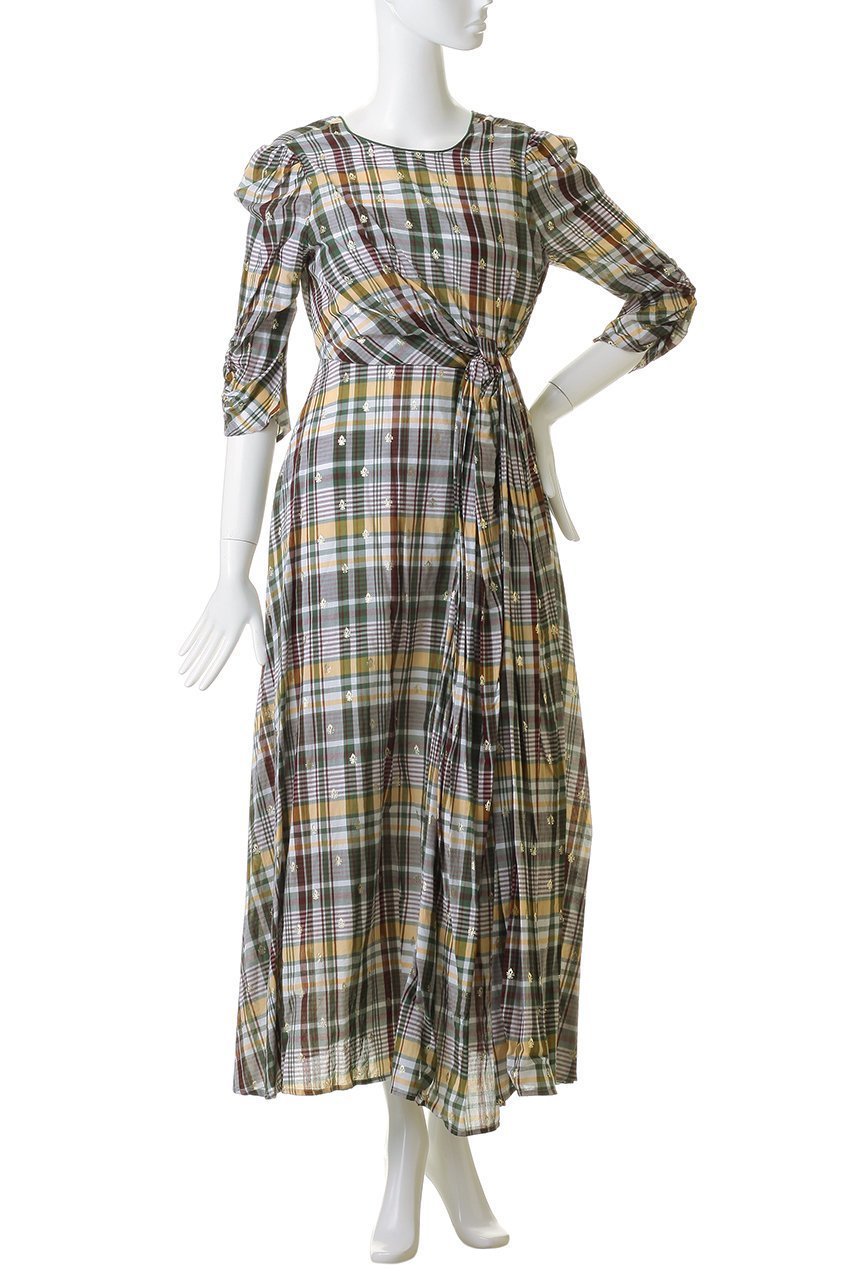 【ヌキテパ/NE QUITTEZ PAS】のCotton Foil Print ツイスト ウエスト ドレス 人気、トレンドファッション・服の通販 founy(ファニー) 　ファッション　Fashion　レディースファッション　Fashion for Women　ワンピース　Dresses　フォーマル・パーティードレス・結婚式用ドレス　Elegant & Casual Dresses　チュニック　Tunic Tops & Dresses　チュニック　Tunic, Long Top　ツイスト　Tweed, Tweed Fabric　ドレス　Dress, One-Piece　フォルム　Silhouette, Form　プリント　Print, Printed Pattern　ロング　Long, Long-Length　エレガント 上品　Elegant　再入荷　Restock / Back in Stock　夏　Summer　春　Spring　S/S・春夏　SS, Spring/Summer, Warm Season　other-2|ID: prp329100004922069 ipo3291000000036931591