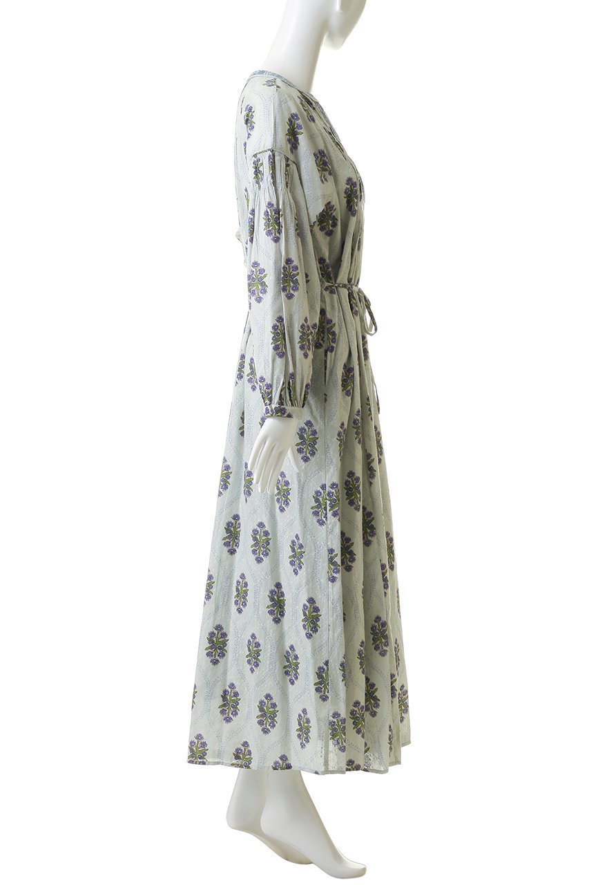 【ヌキテパ/NE QUITTEZ PAS】のCotton ジャガード イベリス プリント ピンタック ドレス 人気、トレンドファッション・服の通販 founy(ファニー) 　ファッション　Fashion　レディースファッション　Fashion for Women　ワンピース　Dresses　フォーマル・パーティードレス・結婚式用ドレス　Elegant & Casual Dresses　チュニック　Tunic Tops & Dresses　ギャザー　Gathered, Ruffled　チュニック　Tunic, Long Top　ドレス　Dress, One-Piece　プリント　Print, Printed Pattern　リラックス　Relax, Relaxed Fit　ロング　Long, Long-Length　other-3|ID: prp329100004922071 ipo3291000000036931636