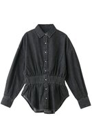 【サードマガジン/THIRD MAGAZINE】のウエストシャーリングデニムシャツ 人気、トレンドファッション・服の通販 founy(ファニー) ファッション Fashion レディースファッション Fashion for Women トップス・カットソー Cut & Sew Tops シャツ・ブラウス・オフィスカジュアル Elegant Blouses & Button-Ups おすすめ Recommended / Our Picks シャーリング Shirring, Ruched スリーブ Sleeve, Long Sleeve / Short Sleeve デニム Denim, Jeans Material ペプラム Peplum, Flared Hem ロング Long, Long-Length |ID:prp329100004922073