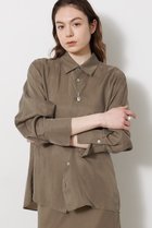 【ウィムガゼット/Whim Gazette】のキュプラフィブリルシャツ 人気、トレンドファッション・服の通販 founy(ファニー) ファッション Fashion レディースファッション Fashion for Women トップス・カットソー Cut & Sew Tops シャツ・ブラウス・オフィスカジュアル Elegant Blouses & Button-Ups おすすめ Recommended / Our Picks キュプラ Cupro, Eco Fabric スリーブ Sleeve, Long Sleeve / Short Sleeve セットアップ Set-Up, Coordinated Outfit ツイル Twist, Twisted Detail ロング Long, Long-Length エレガント 上品 Elegant 再入荷 Restock / Back in Stock thumbnail カーキ|ID: prp329100004922078 ipo3291000000036931717
