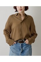 【ウィムガゼット/Whim Gazette】のキュプラフィブリルシャツ 人気、トレンドファッション・服の通販 founy(ファニー) ファッション Fashion レディースファッション Fashion for Women トップス・カットソー Cut & Sew Tops シャツ・ブラウス・オフィスカジュアル Elegant Blouses & Button-Ups おすすめ Recommended / Our Picks キュプラ Cupro, Eco Fabric スリーブ Sleeve, Long Sleeve / Short Sleeve セットアップ Set-Up, Coordinated Outfit ツイル Twist, Twisted Detail ロング Long, Long-Length エレガント 上品 Elegant 再入荷 Restock / Back in Stock thumbnail ベージュ|ID: prp329100004922078 ipo3291000000036931719