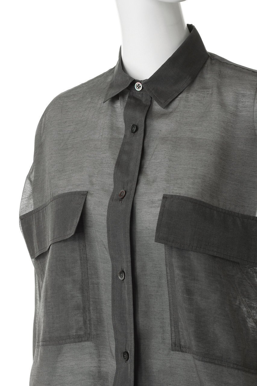 【サクラ/SACRA】のプレミアムシルクコットンシアーシャツ 人気、トレンドファッション・服の通販 founy(ファニー) 　ファッション　Fashion　レディースファッション　Fashion for Women　トップス・カットソー　Cut & Sew Tops　シャツ・ブラウス・オフィスカジュアル　Elegant Blouses & Button-Ups　イタリア　Italy　クロップド　Cropped, Short Length　シアー　Sheer, See-Through　シルク　Silk, 100% Silk　スリーブ　Sleeve, Long Sleeve / Short Sleeve　バランス　Balance, Style Balance　ポケット　Pocket, Pocket Detail　リュクス　Luxury, Elegant, High-End, Chic　ロング　Long, Long-Length　ワイド　Wide, Wide Fit　エレガント 上品　Elegant　other-5|ID: prp329100004922081 ipo3291000000036931777