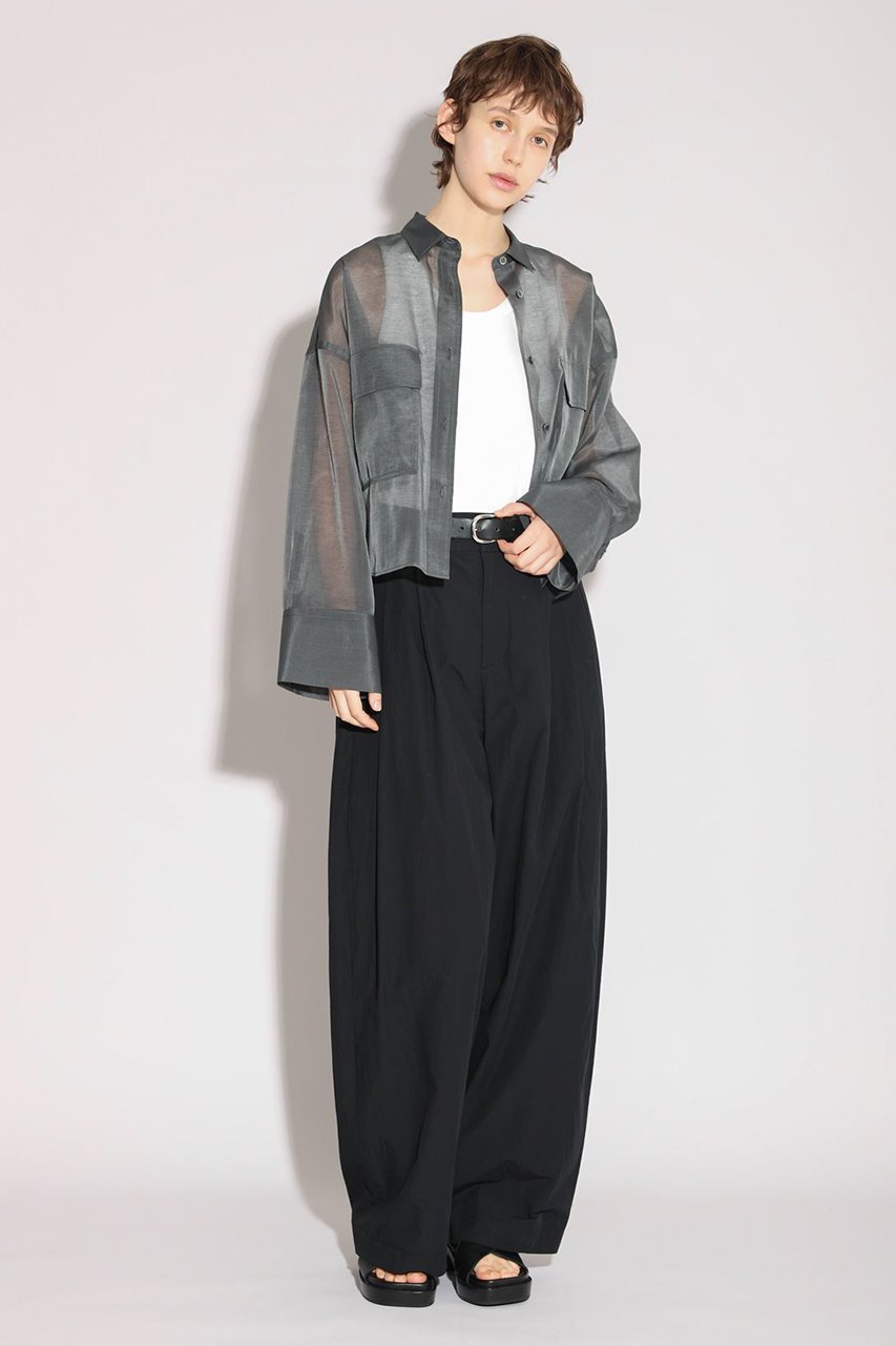 【サクラ/SACRA】のプレミアムシルクコットンシアーシャツ 人気、トレンドファッション・服の通販 founy(ファニー) 　ファッション　Fashion　レディースファッション　Fashion for Women　トップス・カットソー　Cut & Sew Tops　シャツ・ブラウス・オフィスカジュアル　Elegant Blouses & Button-Ups　イタリア　Italy　クロップド　Cropped, Short Length　シアー　Sheer, See-Through　シルク　Silk, 100% Silk　スリーブ　Sleeve, Long Sleeve / Short Sleeve　バランス　Balance, Style Balance　ポケット　Pocket, Pocket Detail　リュクス　Luxury, Elegant, High-End, Chic　ロング　Long, Long-Length　ワイド　Wide, Wide Fit　エレガント 上品　Elegant　other-6|ID: prp329100004922081 ipo3291000000036931779