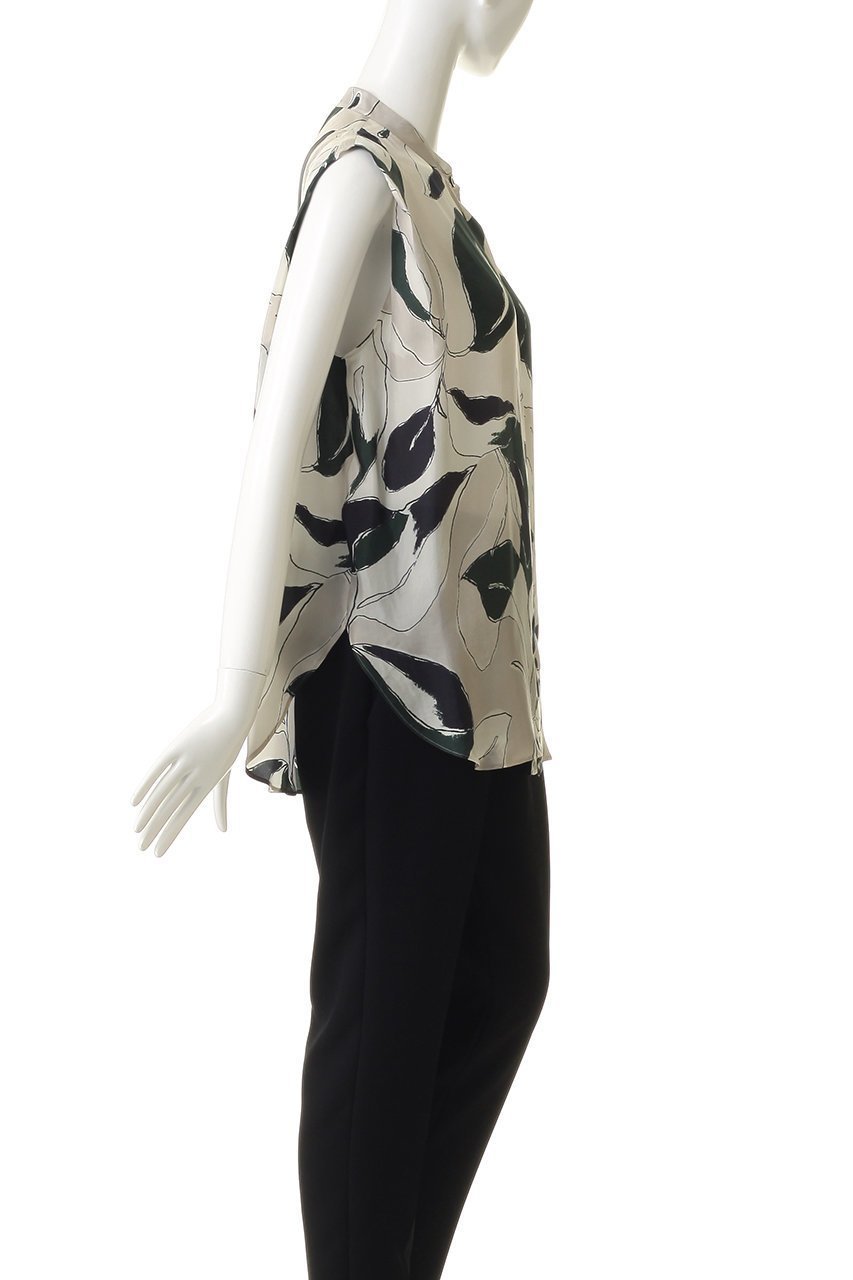 【サクラ/SACRA】のリーフ柄ノースリーブブラウス 人気、トレンドファッション・服の通販 founy(ファニー) 　ファッション　Fashion　レディースファッション　Fashion for Women　トップス・カットソー　Cut & Sew Tops　キャミソール&ノースリーブ　Camisoles & Sleeveless Tops　シャツ・ブラウス・オフィスカジュアル　Elegant Blouses & Button-Ups　ショルダー　Shoulder, Shoulder Strap　ドレープ　Drape, Draping Fabric　ノースリーブ　Sleeveless, No-Sleeve　ボックス　Boxy, Box Shape　リネン　Linen, Linen Fabric　リーフ　Leaf, Botanical Leaf　ワイド　Wide, Wide Fit　夏　Summer　other-3|ID: prp329100004922087 ipo3291000000036931812