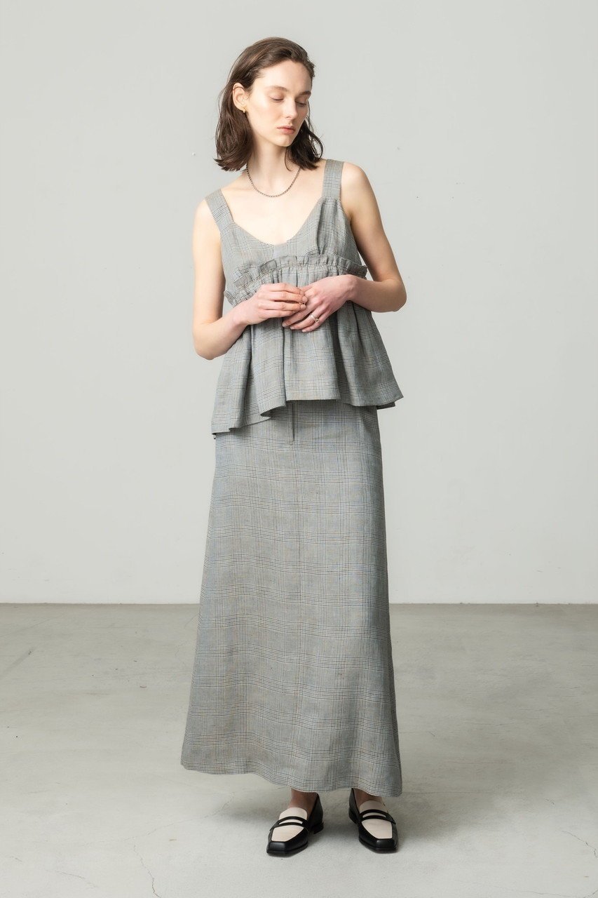 【エブール/ebure】のリネングレンチェック ショートキャミソール 人気、トレンドファッション・服の通販 founy(ファニー) ファッション Fashion レディースファッション Fashion for Women トップス・カットソー Cut & Sew Tops キャミソール&ノースリーブ Camisoles & Sleeveless Tops シャツ・ブラウス・オフィスカジュアル Elegant Blouses & Button-Ups イタリア Italy キャミソール Camisole, Spaghetti Strap Top ギャザー Gathered, Ruffled クール Cool, Chic ショート Short, Short Length ジャケット Jacket, Outerwear スタイリッシュ Stylish, Fashionable チェック Check, Plaid, Tartan デニム Denim, Jeans Material ノースリーブ Sleeveless, No-Sleeve マキシ Maxi, Full Length マニッシュ Mannish, Boyish リネン Linen, Linen Fabric エレガント 上品 Elegant 新作・新入荷 New Arrivals / New In 軽量 Lightweight, Ultra Light other-6|ID: prp329100004922090 ipo3291000000036931856