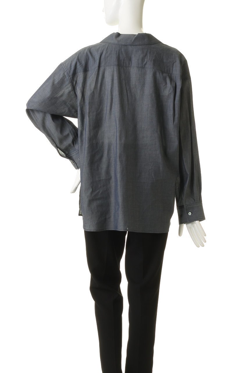 【ミディウミソリッド/MIDIUMISOLID】のsheer denim open collar shirt シャツ 人気、トレンドファッション・服の通販 founy(ファニー) ファッション Fashion レディースファッション Fashion for Women トップス・カットソー Cut & Sew Tops シャツ・ブラウス・オフィスカジュアル Elegant Blouses & Button-Ups おすすめ Recommended / Our Picks シアー Sheer, See-Through スリーブ Sleeve, Long Sleeve / Short Sleeve デニム Denim, Jeans Material ロング Long, Long-Length 夏 Summer other-4|ID: prp329100004922092 ipo3291000000036931867