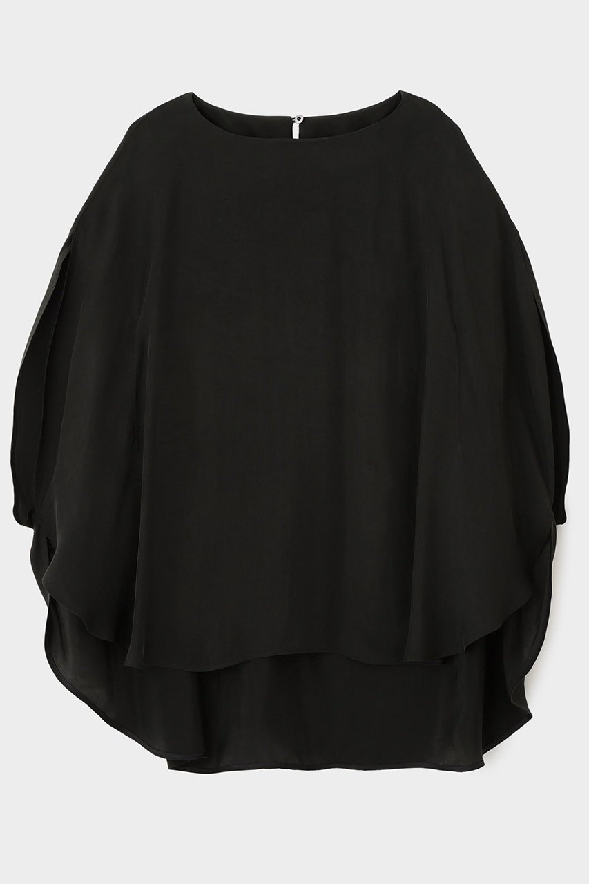 【ル フィル/LE PHIL】のキュプラツイルサークルブラウス インテリア・キッズ・メンズ・レディースファッション・服の通販 founy(ファニー) 　ファッション　Fashion　レディースファッション　Fashion for Women　トップス・カットソー　Cut & Sew Tops　シャツ・ブラウス・オフィスカジュアル　Elegant Blouses & Button-Ups　キュプラ　Cupro, Eco Fabric　ショート　Short, Short Length　シンプル　Simple, Minimal　スタンダード　Standard, Basic　スリーブ　Sleeve, Long Sleeve / Short Sleeve　ツイル　Twist, Twisted Detail　ドレープ　Drape, Draping Fabric　パターン　Pattern, Design Print　フォルム　Silhouette, Form　エレガント 上品　Elegant　グレー|ID: prp329100004922096 ipo3291000000036931892