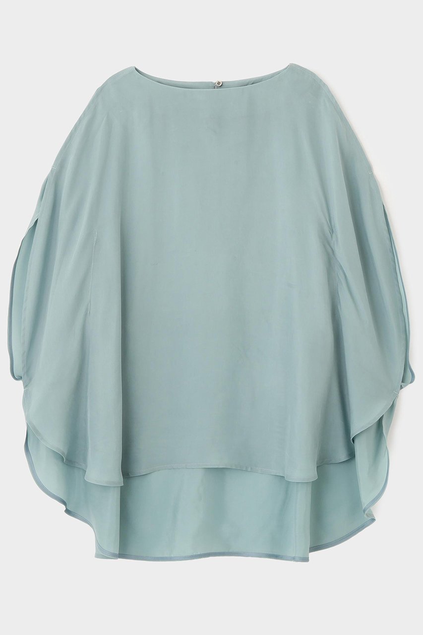 【ル フィル/LE PHIL】のキュプラツイルサークルブラウス インテリア・キッズ・メンズ・レディースファッション・服の通販 founy(ファニー) 　ファッション　Fashion　レディースファッション　Fashion for Women　トップス・カットソー　Cut & Sew Tops　シャツ・ブラウス・オフィスカジュアル　Elegant Blouses & Button-Ups　キュプラ　Cupro, Eco Fabric　ショート　Short, Short Length　シンプル　Simple, Minimal　スタンダード　Standard, Basic　スリーブ　Sleeve, Long Sleeve / Short Sleeve　ツイル　Twist, Twisted Detail　ドレープ　Drape, Draping Fabric　パターン　Pattern, Design Print　フォルム　Silhouette, Form　エレガント 上品　Elegant　ライトグリーン|ID: prp329100004922096 ipo3291000000036931893