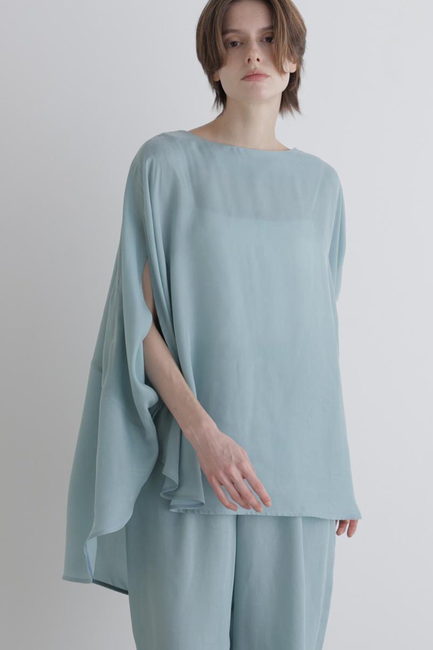 【ル フィル/LE PHIL】のキュプラツイルサークルブラウス 人気、トレンドファッション・服の通販 founy(ファニー) 　ファッション　Fashion　レディースファッション　Fashion for Women　トップス・カットソー　Cut & Sew Tops　シャツ・ブラウス・オフィスカジュアル　Elegant Blouses & Button-Ups　キュプラ　Cupro, Eco Fabric　ショート　Short, Short Length　シンプル　Simple, Minimal　スタンダード　Standard, Basic　スリーブ　Sleeve, Long Sleeve / Short Sleeve　ツイル　Twist, Twisted Detail　ドレープ　Drape, Draping Fabric　パターン　Pattern, Design Print　フォルム　Silhouette, Form　エレガント 上品　Elegant　other-2|ID: prp329100004922096 ipo3291000000036931896