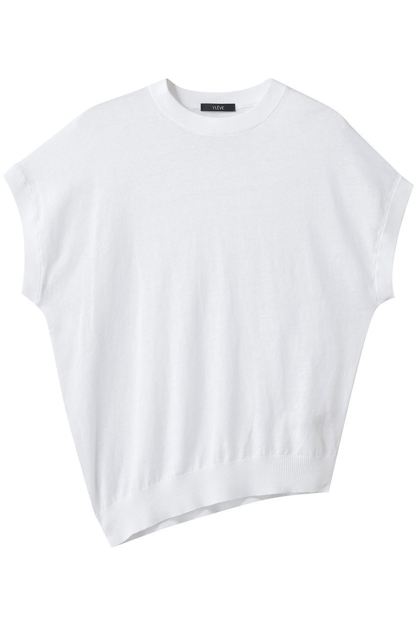 【イレーヴ/YLEVE】のコットン リネン ニット アシンメトリー プルオーバー インテリア・キッズ・メンズ・レディースファッション・服の通販 founy(ファニー) ファッション Fashion レディースファッション Fashion for Women トップス・カットソー Cut & Sew Tops ニット Knit Tops & Sweaters カジュアルプルオーバー・ニットトップス Pullovers & Knit Tops / Casual Pullovers なめらか Smooth, Silky Texture アシンメトリー Asymmetrical Style シアー Sheer, See-Through シンプル Simple, Minimal リネン Linen, Linen Fabric ロング Long, Long-Length ホワイト|ID: prp329100004922117 ipo3291000000036932098