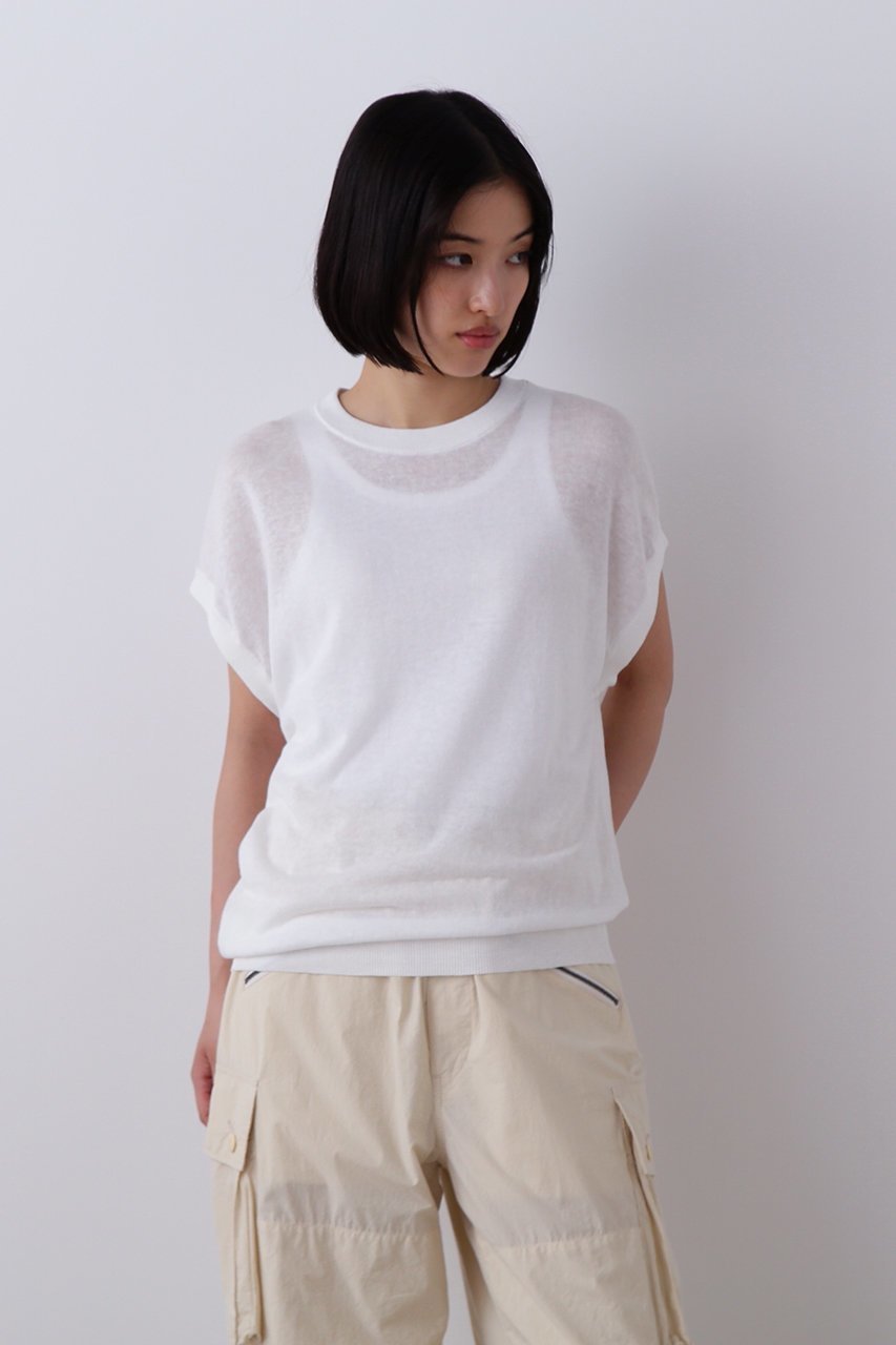 【イレーヴ/YLEVE】のコットン リネン ニット アシンメトリー プルオーバー 人気、トレンドファッション・服の通販 founy(ファニー) ファッション Fashion レディースファッション Fashion for Women トップス・カットソー Cut & Sew Tops ニット Knit Tops & Sweaters カジュアルプルオーバー・ニットトップス Pullovers & Knit Tops / Casual Pullovers なめらか Smooth, Silky Texture アシンメトリー Asymmetrical Style シアー Sheer, See-Through シンプル Simple, Minimal リネン Linen, Linen Fabric ロング Long, Long-Length other-6|ID: prp329100004922117 ipo3291000000036932108