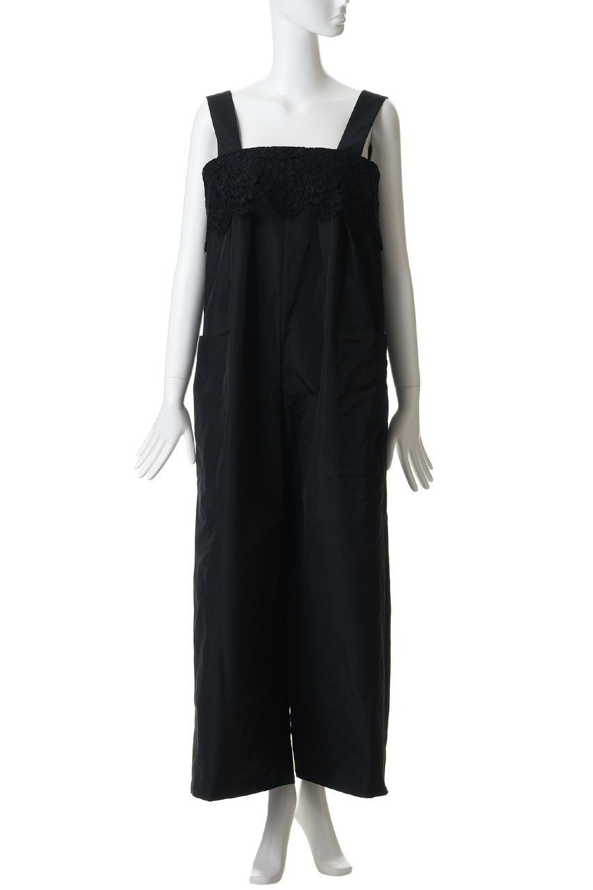 【エブール/ebure】のシルキータフタ フレンチレースサロペット 人気、トレンドファッション・服の通販 founy(ファニー) 　ファッション　Fashion　レディースファッション　Fashion for Women　パンツ　Pants & Trousers　カットソー　Cut and Sewn Top　サロペット　Overalls, Salopette　タフタ　Taffeta, Structured Fabric　フォルム　Silhouette, Form　フランス　France, French　ポケット　Pocket, Pocket Detail　レース　Lace, Lace Fabric　新作・新入荷　New Arrivals / New In　other-2|ID: prp329100004922123 ipo3291000000036932168