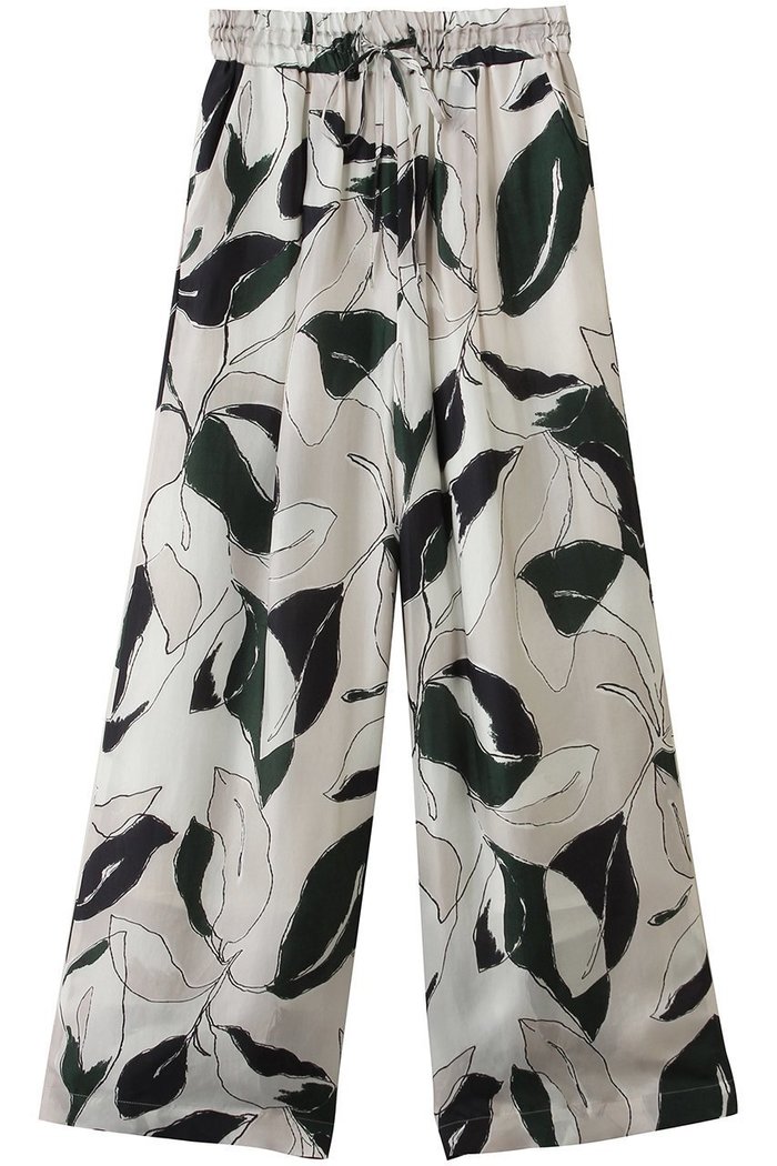【サクラ/SACRA】のリーフ柄ワイドパンツ インテリア・キッズ・メンズ・レディースファッション・服の通販 founy(ファニー) https://founy.com/ ファッション Fashion レディースファッション Fashion for Women パンツ Pants & Trousers ドレープ Drape, Draping Fabric プリント Print, Printed Pattern リゾート Resort, Vacation Style リーフ Leaf, Botanical Leaf ワイド Wide, Wide Fit |ID: prp329100004922134 ipo3291000000036932254