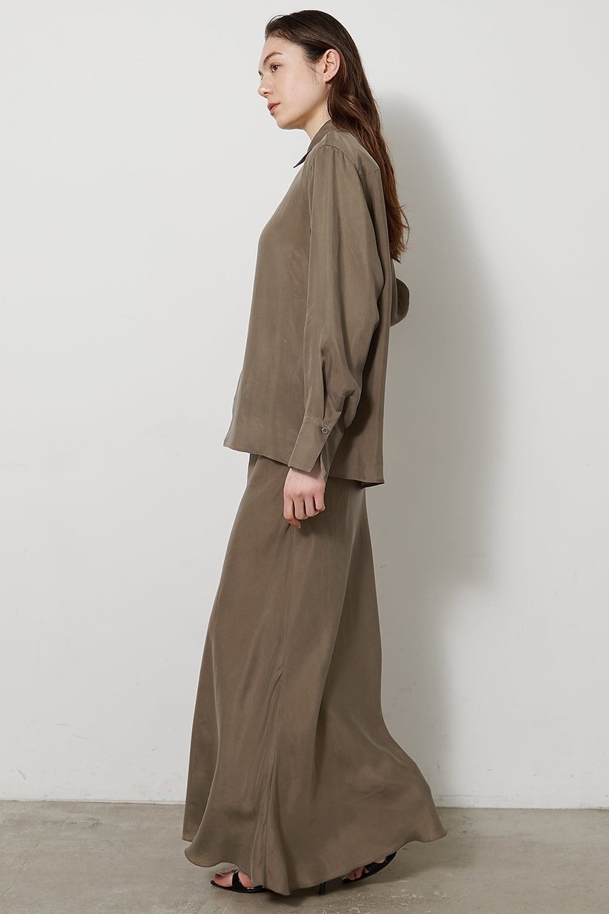 【ウィムガゼット/Whim Gazette】のキュプラフィブリルフレアスカート 人気、トレンドファッション・服の通販 founy(ファニー) 　ファッション　Fashion　レディースファッション　Fashion for Women　スカート　Skirts　Aライン・フレアスカート　A-Line & Flared Skirts　ロングスカート　Long Skirts / Maxi & Midi Skirts　おすすめ　Recommended / Our Picks　キュプラ　Cupro, Eco Fabric　セットアップ　Set-Up, Coordinated Outfit　ツイル　Twist, Twisted Detail　フレア　Flare, Flared　マーメイド　Mermaid, Fishtail Silhouette　ロング　Long, Long-Length　エレガント 上品　Elegant　other-3|ID: prp329100004922140 ipo3291000000036932321