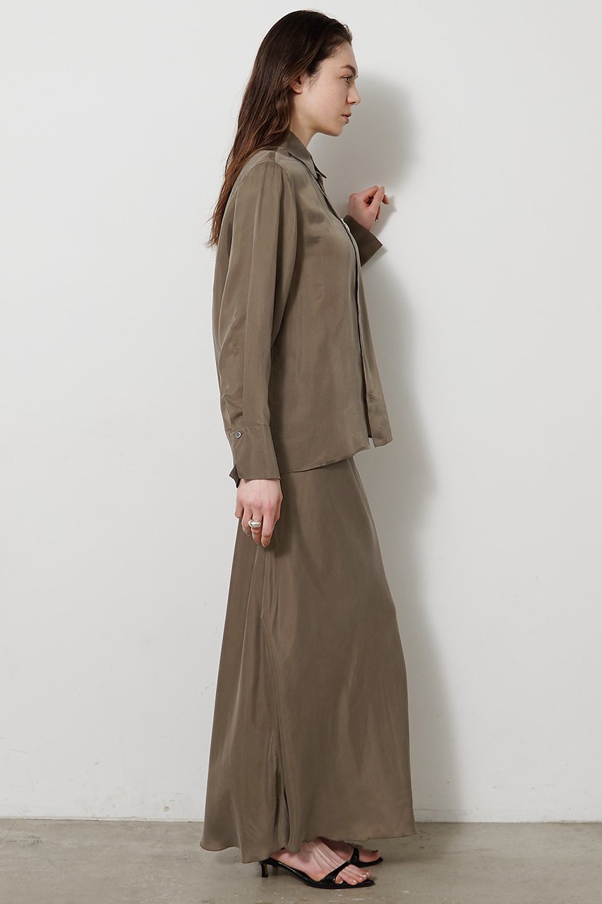 【ウィムガゼット/Whim Gazette】のキュプラフィブリルフレアスカート 人気、トレンドファッション・服の通販 founy(ファニー) 　ファッション　Fashion　レディースファッション　Fashion for Women　スカート　Skirts　Aライン・フレアスカート　A-Line & Flared Skirts　ロングスカート　Long Skirts / Maxi & Midi Skirts　おすすめ　Recommended / Our Picks　キュプラ　Cupro, Eco Fabric　セットアップ　Set-Up, Coordinated Outfit　ツイル　Twist, Twisted Detail　フレア　Flare, Flared　マーメイド　Mermaid, Fishtail Silhouette　ロング　Long, Long-Length　エレガント 上品　Elegant　other-5|ID: prp329100004922140 ipo3291000000036932325