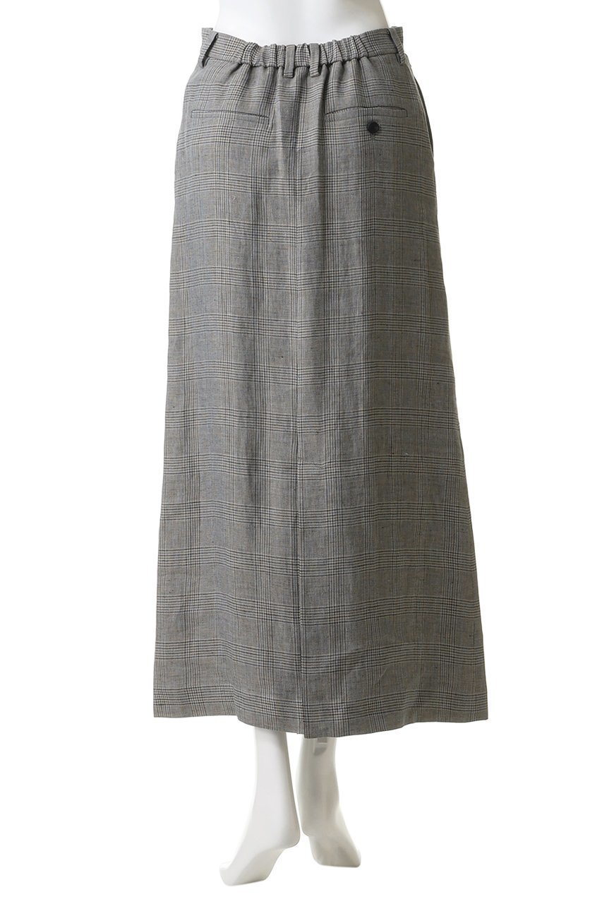 【エブール/ebure】のリネングレンチェック マキシスカート 人気、トレンドファッション・服の通販 founy(ファニー) 　ファッション　Fashion　レディースファッション　Fashion for Women　スカート　Skirts　ロングスカート　Long Skirts / Maxi & Midi Skirts　イタリア　Italy　キャミソール　Camisole, Spaghetti Strap Top　ジャケット　Jacket, Outerwear　チェック　Check, Plaid, Tartan　マキシ　Maxi, Full Length　マニッシュ　Mannish, Boyish　リネン　Linen, Linen Fabric　ロング　Long, Long-Length　再入荷　Restock / Back in Stock　軽量　Lightweight, Ultra Light　other-4|ID: prp329100004922143 ipo3291000000036932360