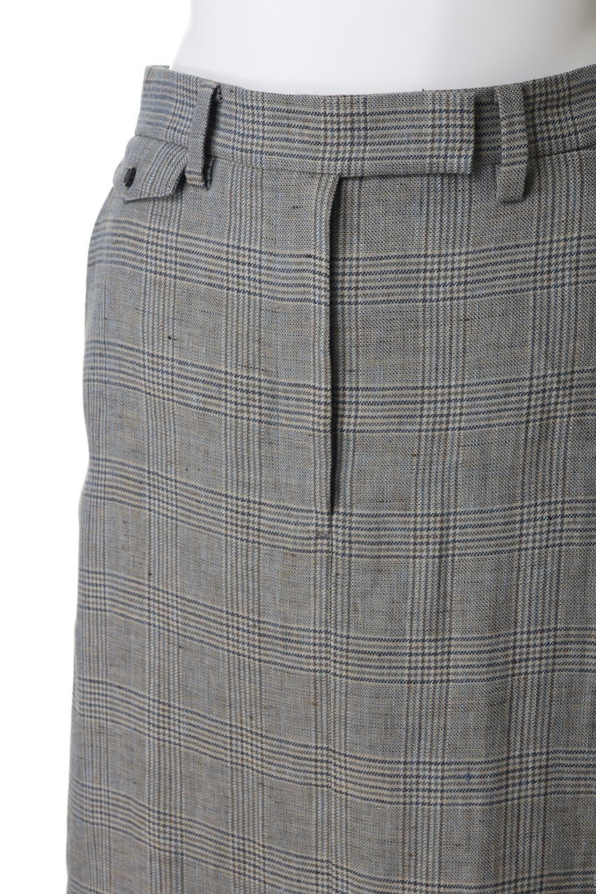 【エブール/ebure】のリネングレンチェック マキシスカート 人気、トレンドファッション・服の通販 founy(ファニー) 　ファッション　Fashion　レディースファッション　Fashion for Women　スカート　Skirts　ロングスカート　Long Skirts / Maxi & Midi Skirts　イタリア　Italy　キャミソール　Camisole, Spaghetti Strap Top　ジャケット　Jacket, Outerwear　チェック　Check, Plaid, Tartan　マキシ　Maxi, Full Length　マニッシュ　Mannish, Boyish　リネン　Linen, Linen Fabric　ロング　Long, Long-Length　再入荷　Restock / Back in Stock　軽量　Lightweight, Ultra Light　other-5|ID: prp329100004922143 ipo3291000000036932362