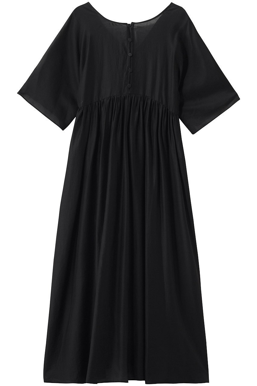 【アンクレイヴ/uncrave】のリヨセルシルクローン サマードレス インテリア・キッズ・メンズ・レディースファッション・服の通販 founy(ファニー) 　ファッション　Fashion　レディースファッション　Fashion for Women　ワンピース　Dresses　フォーマル・パーティードレス・結婚式用ドレス　Elegant & Casual Dresses　チュニック　Tunic Tops & Dresses　ギャザー　Gathered, Ruffled　サマー　Summer, Summer Style　シルク　Silk, 100% Silk　チュニック　Tunic, Long Top　ドレス　Dress, One-Piece　リゾート　Resort, Vacation Style　ロング　Long, Long-Length　夏　Summer　新作・新入荷　New Arrivals / New In　ブラック|ID: prp329100004922158 ipo3291000000036932527