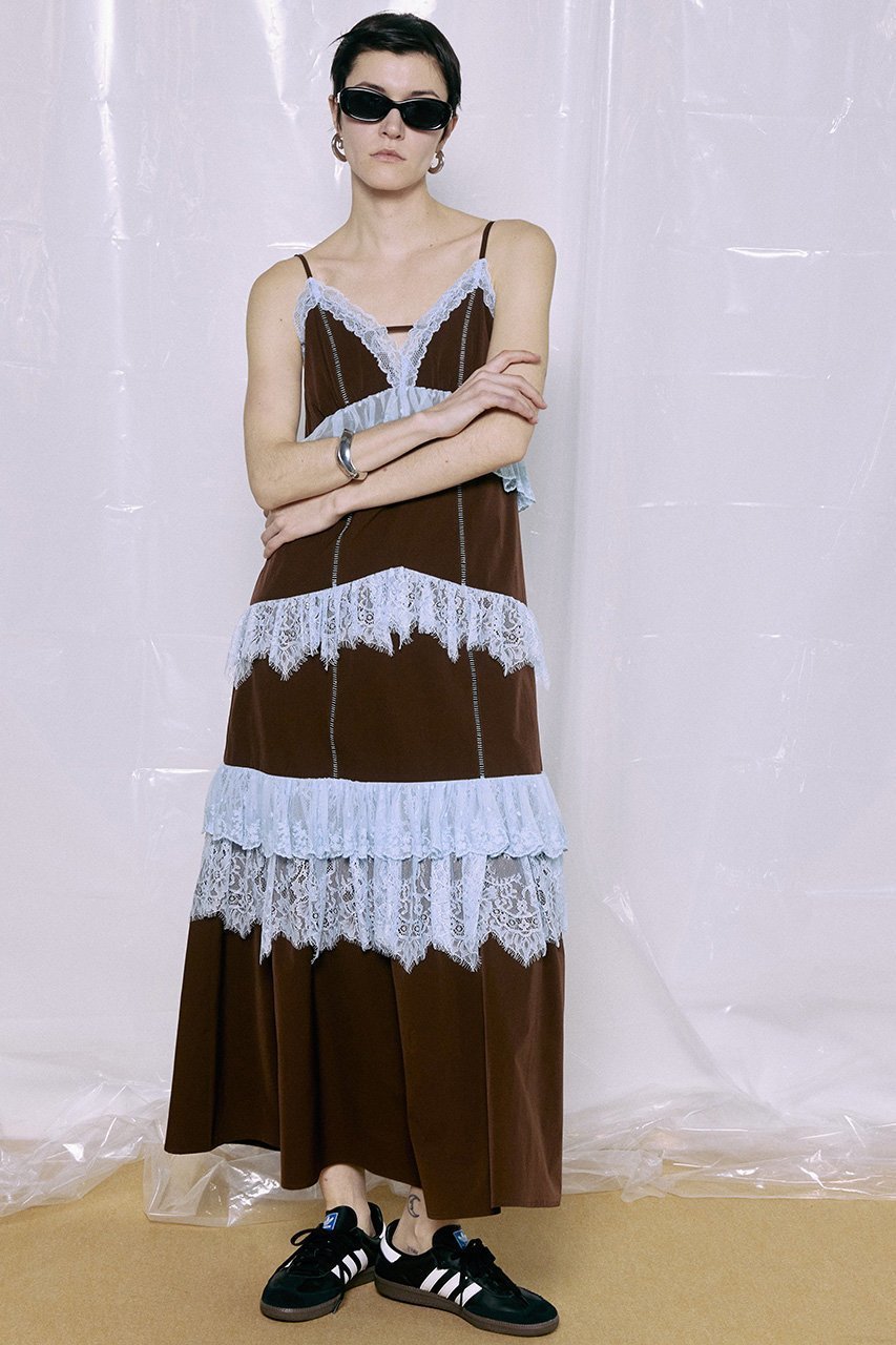 【メゾンスペシャル/MAISON SPECIAL】のLace Tiered Cami Dress/レースティアードキャミワンピース 人気、トレンドファッション・服の通販 founy(ファニー) 　ファッション　Fashion　レディースファッション　Fashion for Women　ワンピース　Dresses　フォーマル・パーティードレス・結婚式用ドレス　Elegant & Casual Dresses　キャミソールワンピース　Camisole Dresses　チュニック　Tunic Tops & Dresses　おすすめ　Recommended / Our Picks　タンク　Tank Top, Sleeveless Top　ダウン　Down, Puffer　チュニック　Tunic, Long Top　ドッキング　Docking, Mixed Material　レース　Lace, Lace Fabric　ロング　Long, Long-Length　再入荷　Restock / Back in Stock　夏　Summer　other-8|ID: prp329100004922162 ipo3291000000036932581