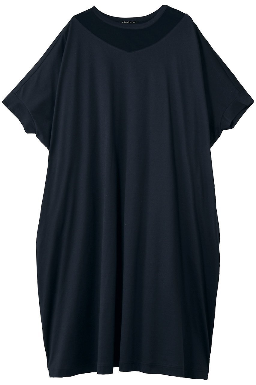【ミズイロ インド/mizuiro ind】のtulle neck wide OP ワンピース インテリア・キッズ・メンズ・レディースファッション・服の通販 founy(ファニー) 　ファッション　Fashion　レディースファッション　Fashion for Women　ワンピース　Dresses　チュニック　Tunic Tops & Dresses　シアー　Sheer, See-Through　スリーブ　Sleeve, Long Sleeve / Short Sleeve　チュニック　Tunic, Long Top　チュール　Tulip, Tulip Motif　デコルテ　Décolleté, Neckline　ハーフ　Half, Half-Length　新作・新入荷　New Arrivals / New In　navy|ID: prp329100004922167 ipo3291000000036932603