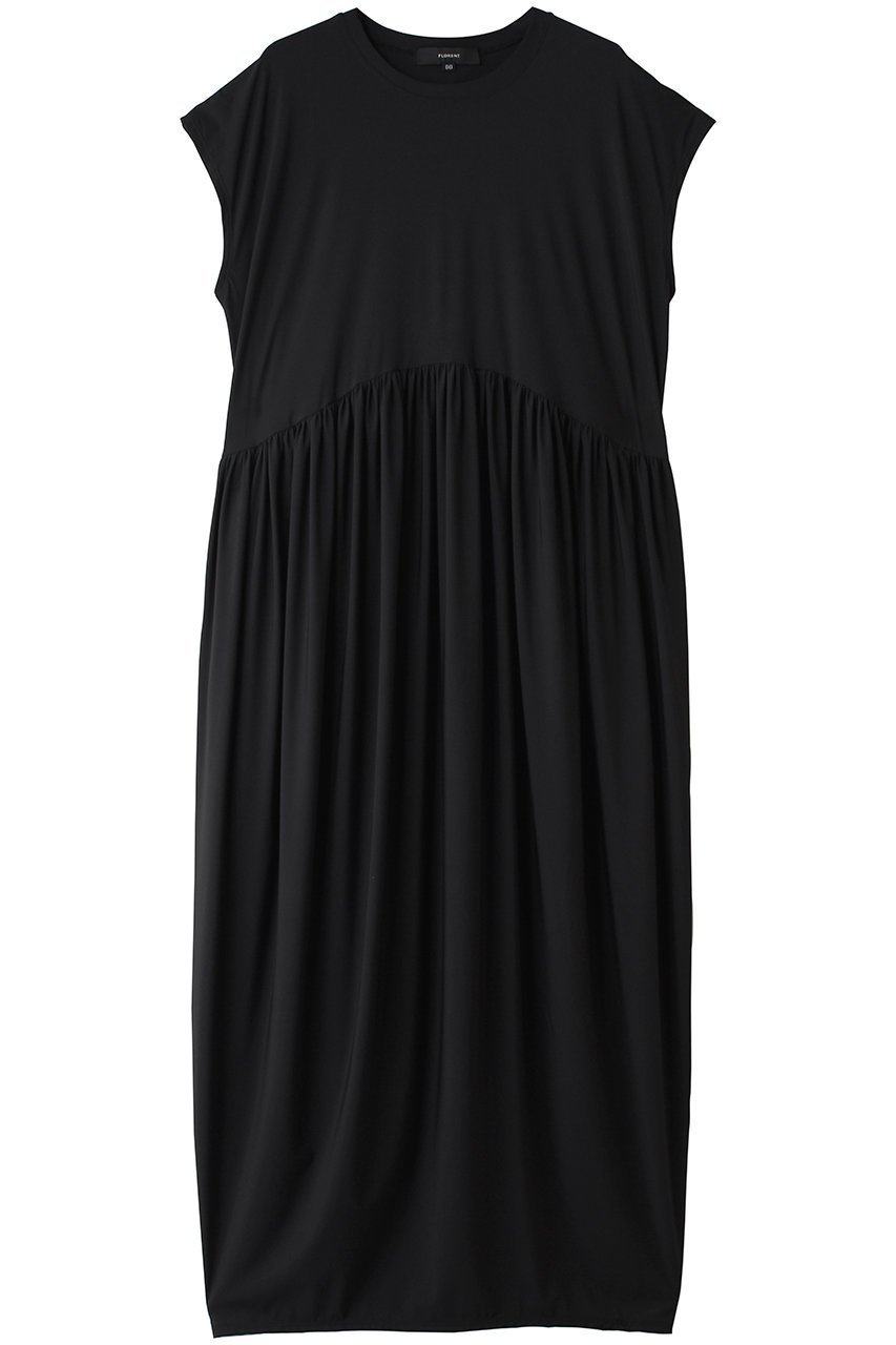【フローレント/FLORENT】のクールドライジャージー ギャザーワンピース インテリア・キッズ・メンズ・レディースファッション・服の通販 founy(ファニー) 　ファッション　Fashion　レディースファッション　Fashion for Women　ワンピース　Dresses　チュニック　Tunic Tops & Dresses　なめらか　Smooth, Silky Texture　ギャザー　Gathered, Ruffled　チュニック　Tunic, Long Top　リゾート　Resort, Vacation Style　ロング　Long, Long-Length　夏　Summer　新作・新入荷　New Arrivals / New In　旅行　Travel　ブラック|ID: prp329100004922169 ipo3291000000036932636