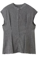 【アンクレイヴ/uncrave】のギンガムチェック ジレブラウス 人気、トレンドファッション・服の通販 founy(ファニー) ファッション Fashion レディースファッション Fashion for Women アウター Coat / Outerwear Collection トップス・カットソー Cut & Sew Tops シャツ・ブラウス・オフィスカジュアル Elegant Blouses & Button-Ups ベスト&ジレ / 重ね着スタイル Vests & Gilets ギンガム Gingham, Gingham Fabric ショート Short, Short Length ストレッチ Stretch, Stretchy Fabric スリーブ Sleeve, Long Sleeve / Short Sleeve チェック Check, Plaid, Tartan パターン Pattern, Design Print フレンチ French, French Style ペプラム Peplum, Flared Hem モダン Modern, Contemporary ワイド Wide, Wide Fit 新作・新入荷 New Arrivals / New In 軽量 Lightweight, Ultra Light |ID:prp329100004922180