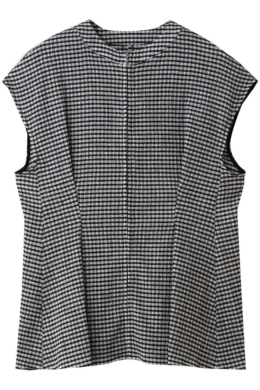 【アンクレイヴ/uncrave】のギンガムチェック ジレブラウス 人気、トレンドファッション・服の通販 founy(ファニー) 　ファッション　Fashion　レディースファッション　Fashion for Women　アウター　Coat / Outerwear Collection　トップス・カットソー　Cut & Sew Tops　シャツ・ブラウス・オフィスカジュアル　Elegant Blouses & Button-Ups　ベスト&ジレ / 重ね着スタイル　Vests & Gilets　ギンガム　Gingham, Gingham Fabric　ショート　Short, Short Length　ストレッチ　Stretch, Stretchy Fabric　スリーブ　Sleeve, Long Sleeve / Short Sleeve　チェック　Check, Plaid, Tartan　パターン　Pattern, Design Print　フレンチ　French, French Style　ペプラム　Peplum, Flared Hem　モダン　Modern, Contemporary　ワイド　Wide, Wide Fit　新作・新入荷　New Arrivals / New In　軽量　Lightweight, Ultra Light　 other-1|ID: prp329100004922180 ipo3291000000036932737