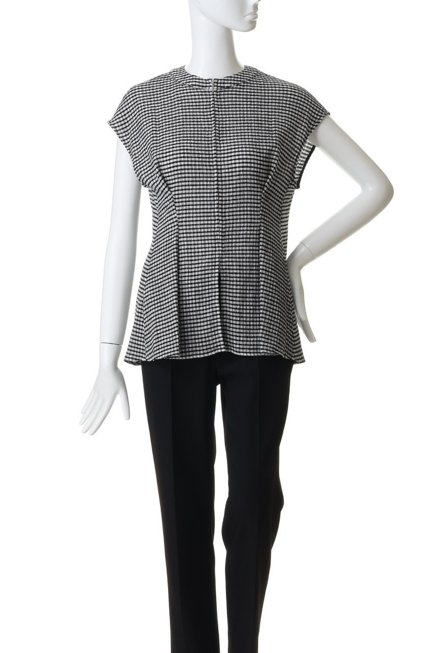 【アンクレイヴ/uncrave】のギンガムチェック ジレブラウス 人気、トレンドファッション・服の通販 founy(ファニー) 　ファッション　Fashion　レディースファッション　Fashion for Women　アウター　Coat / Outerwear Collection　トップス・カットソー　Cut & Sew Tops　シャツ・ブラウス・オフィスカジュアル　Elegant Blouses & Button-Ups　ベスト&ジレ / 重ね着スタイル　Vests & Gilets　ギンガム　Gingham, Gingham Fabric　ショート　Short, Short Length　ストレッチ　Stretch, Stretchy Fabric　スリーブ　Sleeve, Long Sleeve / Short Sleeve　チェック　Check, Plaid, Tartan　パターン　Pattern, Design Print　フレンチ　French, French Style　ペプラム　Peplum, Flared Hem　モダン　Modern, Contemporary　ワイド　Wide, Wide Fit　新作・新入荷　New Arrivals / New In　軽量　Lightweight, Ultra Light　other-2|ID: prp329100004922180 ipo3291000000036932741