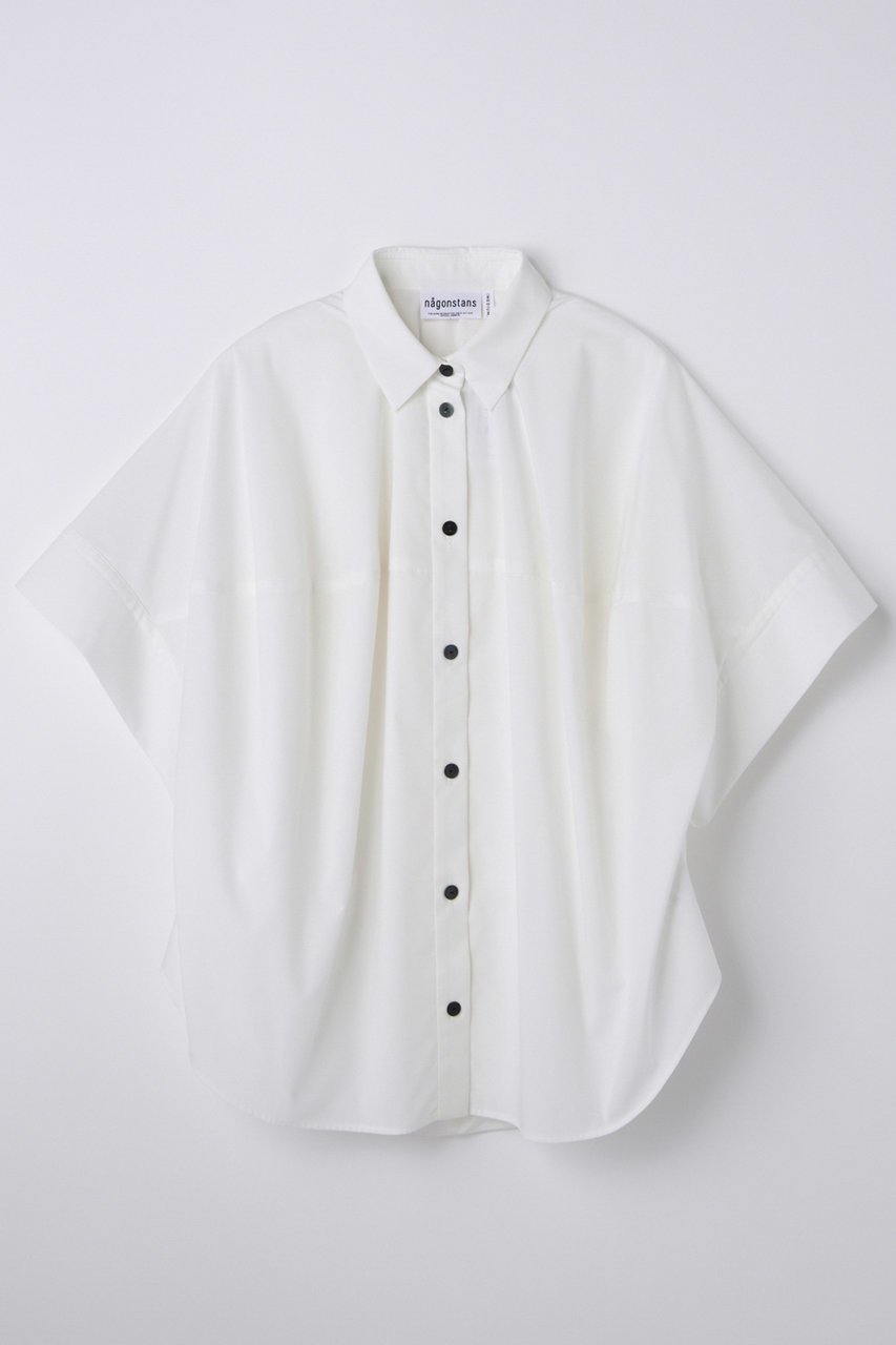 【ナゴンスタンス/nagonstans】のdrape shirt インテリア・キッズ・メンズ・レディースファッション・服の通販 founy(ファニー) 　ファッション　Fashion　レディースファッション　Fashion for Women　トップス・カットソー　Cut & Sew Tops　シャツ・ブラウス・オフィスカジュアル　Elegant Blouses & Button-Ups　なめらか　Smooth, Silky Texture　ショート　Short, Short Length　スリーブ　Sleeve, Long Sleeve / Short Sleeve　ドレープ　Drape, Draping Fabric　バルーン　Balloon, Balloon Silhouette　フォルム　Silhouette, Form　ブロード　Broadcloth, Fine Cotton　ボトム　Bottoms, Lower Wear　新作・新入荷　New Arrivals / New In　Salt|ID: prp329100004922192 ipo3291000000036932816