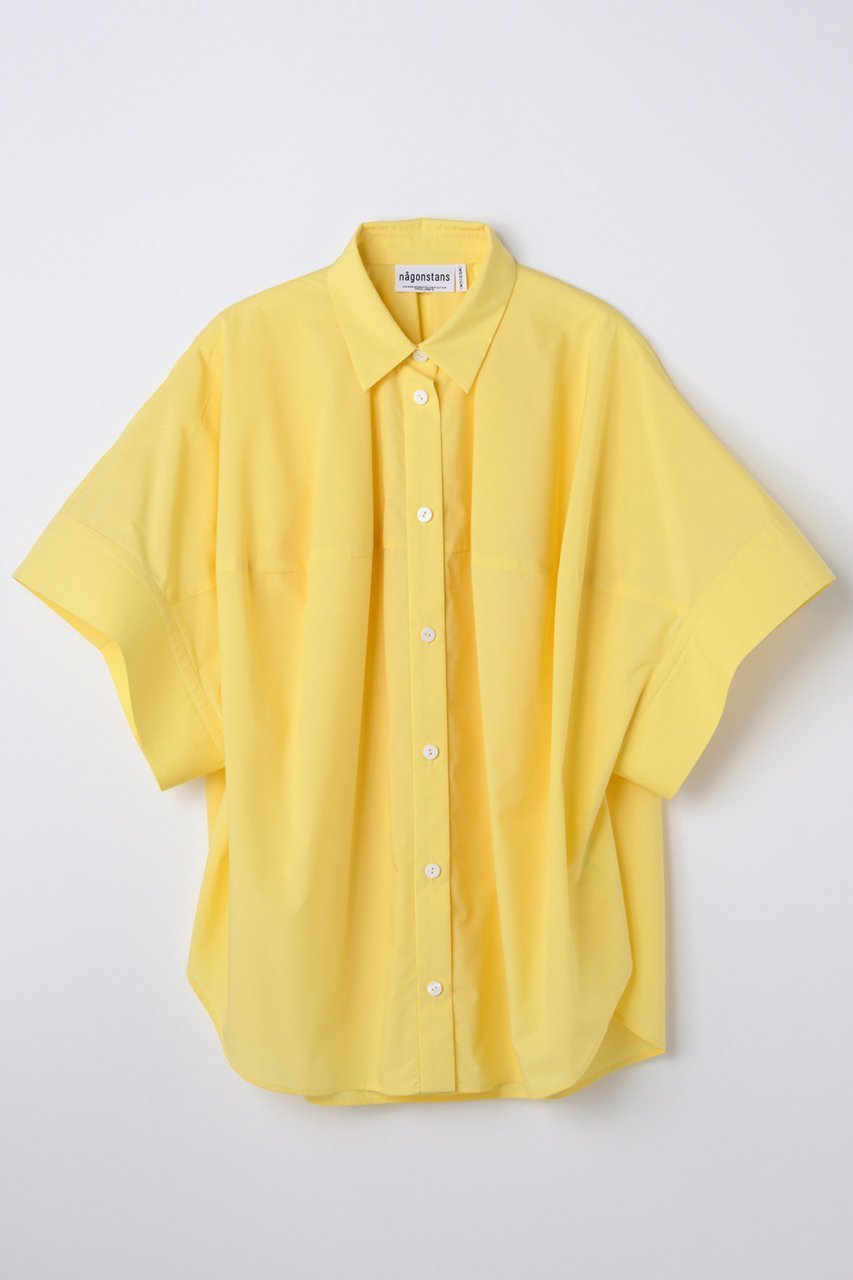 【ナゴンスタンス/nagonstans】のdrape shirt インテリア・キッズ・メンズ・レディースファッション・服の通販 founy(ファニー) 　ファッション　Fashion　レディースファッション　Fashion for Women　トップス・カットソー　Cut & Sew Tops　シャツ・ブラウス・オフィスカジュアル　Elegant Blouses & Button-Ups　なめらか　Smooth, Silky Texture　ショート　Short, Short Length　スリーブ　Sleeve, Long Sleeve / Short Sleeve　ドレープ　Drape, Draping Fabric　バルーン　Balloon, Balloon Silhouette　フォルム　Silhouette, Form　ブロード　Broadcloth, Fine Cotton　ボトム　Bottoms, Lower Wear　新作・新入荷　New Arrivals / New In　Custard|ID: prp329100004922192 ipo3291000000036932818