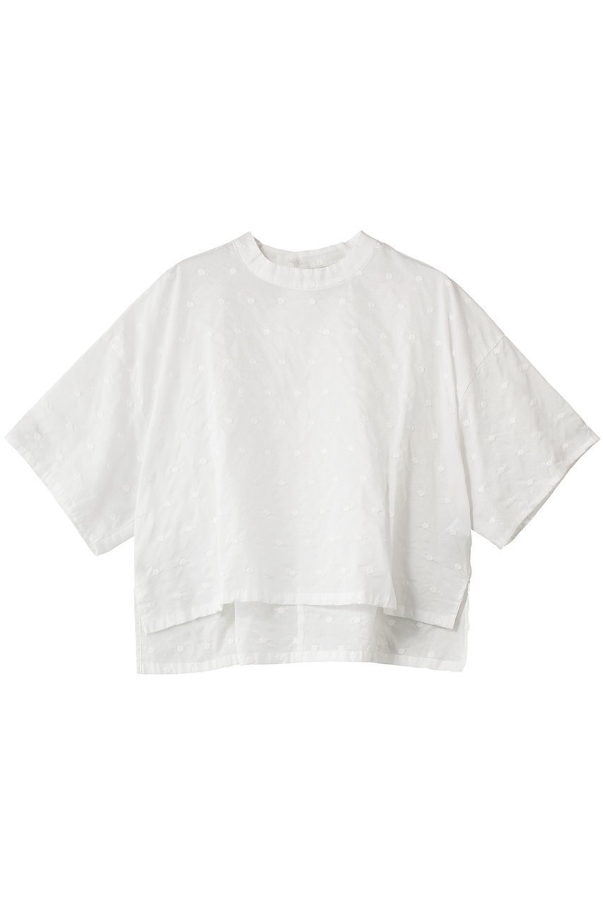 【ミディウミ/MidiUmi】のdots wide shirt PO プルオーバー 人気、トレンドファッション・服の通販 founy(ファニー) 　ファッション　Fashion　レディースファッション　Fashion for Women　トップス・カットソー　Cut & Sew Tops　シャツ・ブラウス・オフィスカジュアル　Elegant Blouses & Button-Ups　カジュアルプルオーバー・ニットトップス　Pullovers & Knit Tops / Casual Pullovers　ショート　Short, Short Length　シンプル　Simple, Minimal　スリーブ　Sleeve, Long Sleeve / Short Sleeve　トレンド　Trend, Trending Now　ドット　Polka Dot, Dot Pattern　フェミニン　Feminine, Girly　ヘムライン　Hemline, Bottom Cut　ボトム　Bottoms, Lower Wear　ワイド　Wide, Wide Fit　エレガント 上品　Elegant　新作・新入荷　New Arrivals / New In　 other-1|ID: prp329100004922201 ipo3291000000036932853