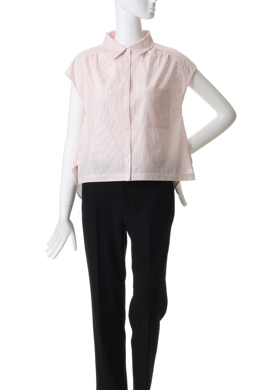 【スリー ドッツ/three dots】のミニストライプ フレンチシャツ 人気、トレンドファッション・服の通販 founy(ファニー) 　ファッション　Fashion　レディースファッション　Fashion for Women　トップス・カットソー　Cut & Sew Tops　シャツ・ブラウス・オフィスカジュアル　Elegant Blouses & Button-Ups　ショート　Short, Short Length　ストライプ　Stripe, Striped Pattern　スラックス　Slacks, Dress Pants　スリーブ　Sleeve, Long Sleeve / Short Sleeve　デニム　Denim, Jeans Material　フレンチ　French, French Style　ボックス　Boxy, Box Shape　新作・新入荷　New Arrivals / New In　other-2|ID: prp329100004922204 ipo3291000000036932874