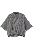【ミズイロ インド/mizuiro ind】のstripe half slv ballon shirt シャツ blackA|ID: prp329100004922206 ipo3291000000036932888