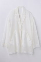 【エンフォルド/ENFOLD】のSHERR BIG JACKET 人気、トレンドファッション・服の通販 founy(ファニー) ファッション Fashion レディースファッション Fashion for Women アウター Coat / Outerwear Collection レディースジャケット・軽アウター Jackets オーガンジー Organza Fabric シアー Sheer, See-Through ジャケット Jacket, Outerwear ポケット Pocket, Pocket Detail 再入荷 Restock / Back in Stock 夏 Summer thumbnail ホワイト|ID: prp329100004922219 ipo3291000000036933021