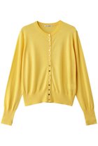【デザイン ワークス/DESIGN WORKS】のシルク混べーシックショートカーディガン イエロー|ID:prp329100004922221