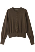 【デザイン ワークス/DESIGN WORKS】のシルク混べーシックショートカーディガン ブラウン|ID:prp329100004922221