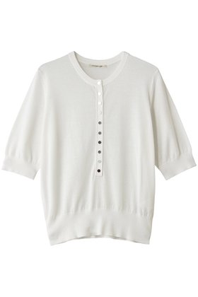 【デザイン ワークス/DESIGN WORKS】のシルク混ベーシックヘンリーネックプルオーバー 人気、トレンドファッション・服の通販 founy(ファニー) ファッション Fashion レディースファッション Fashion for Women トップス・カットソー Cut & Sew Tops ニット Knit Tops & Sweaters カジュアルプルオーバー・ニットトップス Pullovers & Knit Tops / Casual Pullovers アンサンブル Ensemble Set インナー Innerwear カーディガン Cardigan, Knitwear シルク Silk, 100% Silk シンプル Simple, Minimal ジャケット Jacket, Outerwear ブルゾン Blouson, Bomber Jacket ベーシック Basic, Essential 夏 Summer 新作・新入荷 New Arrivals / New In 春 Spring |ID:prp329100004922224