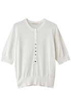 【デザイン ワークス/DESIGN WORKS】のシルク混ベーシックヘンリーネックプルオーバー ホワイト|ID: prp329100004922224 ipo3291000000036933060