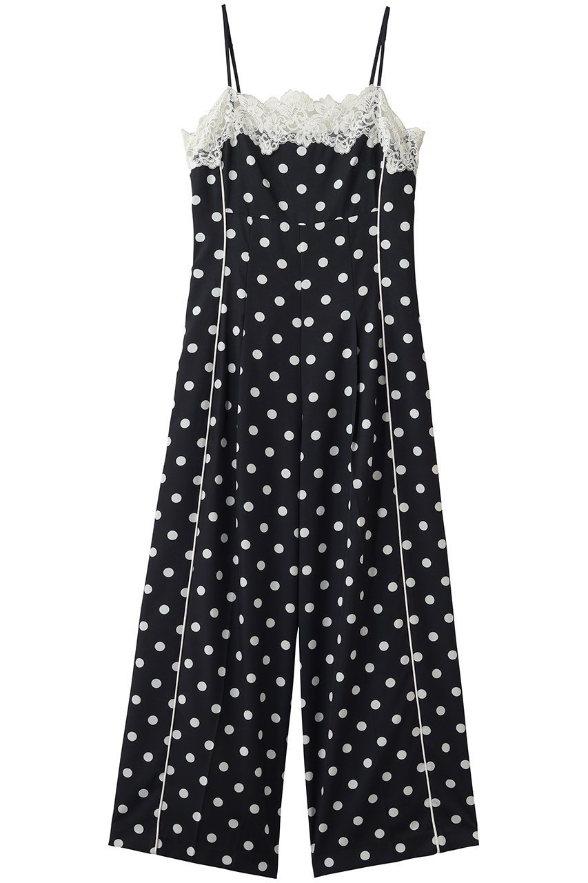 【メゾンスペシャル/MAISON SPECIAL】のLace Dot Jumpsuit/レースドッドジャンプスーツ インテリア・キッズ・メンズ・レディースファッション・服の通販 founy(ファニー) 　ファッション　Fashion　レディースファッション　Fashion for Women　パンツ　Pants & Trousers　インナー　Innerwear　ジャケット　Jacket, Outerwear　スニーカー　Sneakers, Trainers　スーツ　Suit, Formalwear　ドット　Polka Dot, Dot Pattern　フェミニン　Feminine, Girly　プリント　Print, Printed Pattern　ラップ　Wrap, Wrap Design　レース　Lace, Lace Fabric　おすすめ　Recommended / Our Picks　夏　Summer　新作・新入荷　New Arrivals / New In　BLK(ブラック)|ID: prp329100004922254 ipo3291000000036933287
