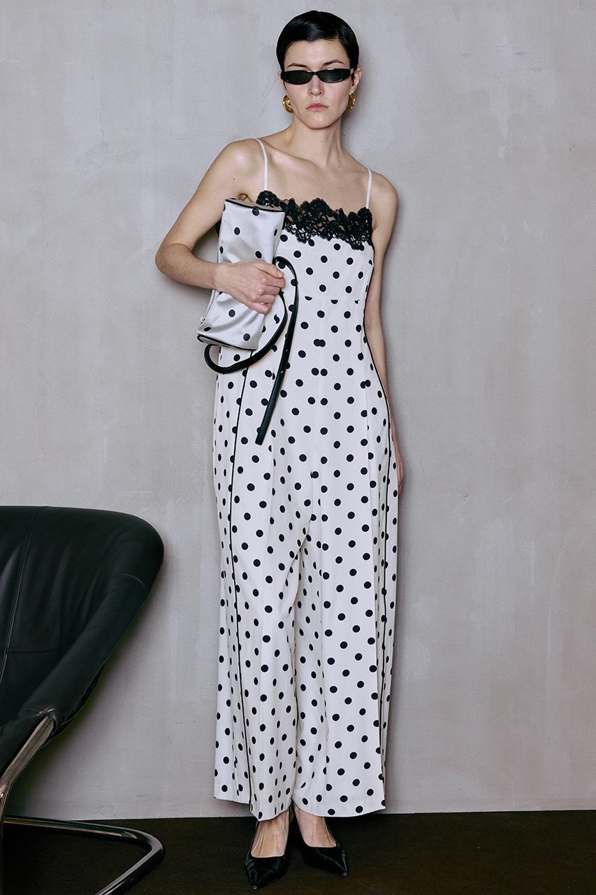 【メゾンスペシャル/MAISON SPECIAL】のLace Dot Jumpsuit/レースドッドジャンプスーツ 人気、トレンドファッション・服の通販 founy(ファニー) 　ファッション　Fashion　レディースファッション　Fashion for Women　パンツ　Pants & Trousers　インナー　Innerwear　ジャケット　Jacket, Outerwear　スニーカー　Sneakers, Trainers　スーツ　Suit, Formalwear　ドット　Polka Dot, Dot Pattern　フェミニン　Feminine, Girly　プリント　Print, Printed Pattern　ラップ　Wrap, Wrap Design　レース　Lace, Lace Fabric　おすすめ　Recommended / Our Picks　夏　Summer　新作・新入荷　New Arrivals / New In　other-7|ID: prp329100004922254 ipo3291000000036933301