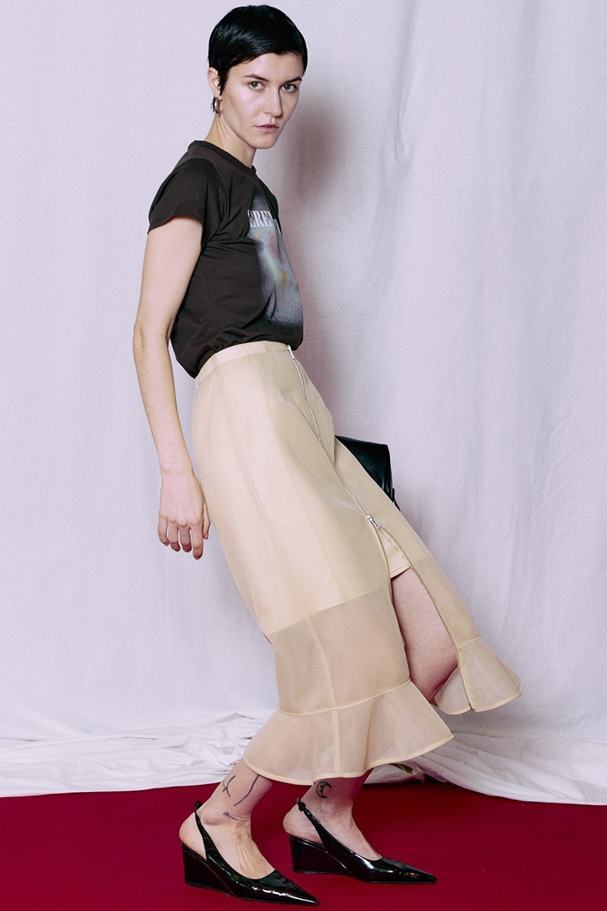 【メゾンスペシャル/MAISON SPECIAL】のSheer Bonded Ruffle Skirt/シアーダンボールラッフルスカート 人気、トレンドファッション・服の通販 founy(ファニー) ファッション Fashion レディースファッション Fashion for Women スカート Skirts ロングスカート Long Skirts / Maxi & Midi Skirts おすすめ Recommended / Our Picks インナー Innerwear センター Center, Center Line フレア Flare, Flared フロント Front, Front Design ラッフル Ruffle, Frill ロング Long, Long-Length 再入荷 Restock / Back in Stock other-8|ID: prp329100004922263 ipo3291000000036933361