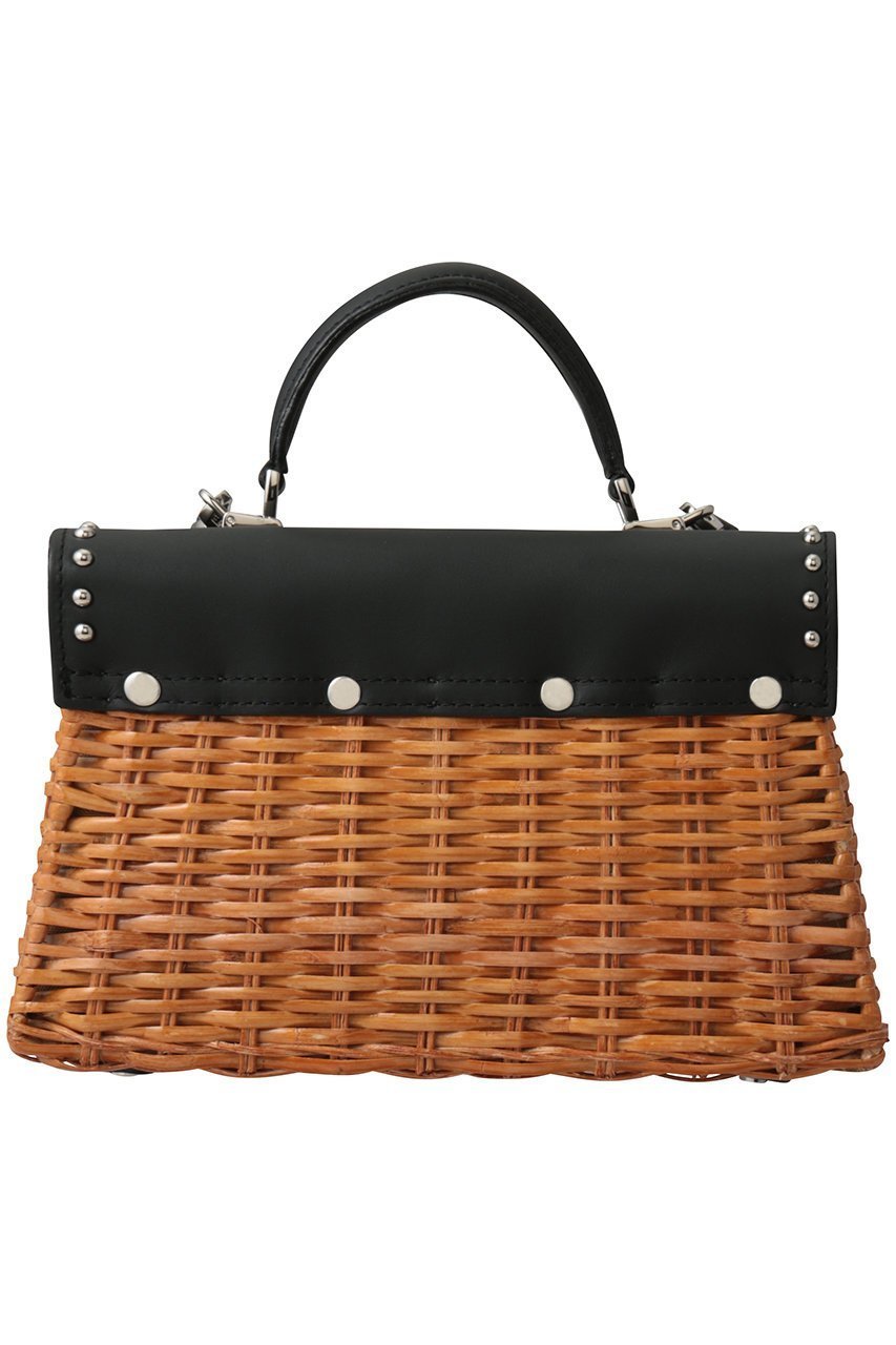 【ヴィオラドーロ/VIOLAd'ORO】のMIRO スタッズ付きラタンコンビ2wayハンドバッグ 人気、トレンドファッション・服の通販 founy(ファニー) 　ファッション　Fashion　レディースファッション　Fashion for Women　バッグ　Bags　コンビ　Combo, Combination Style　スタッズ　Studs, Metal Accents　フラップ　Flap, Flap Pocket　ラタン　Rattan, Woven Rattan　夏　Summer　新作・新入荷　New Arrivals / New In　春　Spring　S/S・春夏　SS, Spring/Summer, Warm Season　other-3|ID: prp329100004922409 ipo3291000000036934578