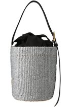 【ヴィオラドーロ/VIOLAd'ORO】のMIRO メタリックアバカバケツバッグ シルバー×ブラック|ID:prp329100004922416