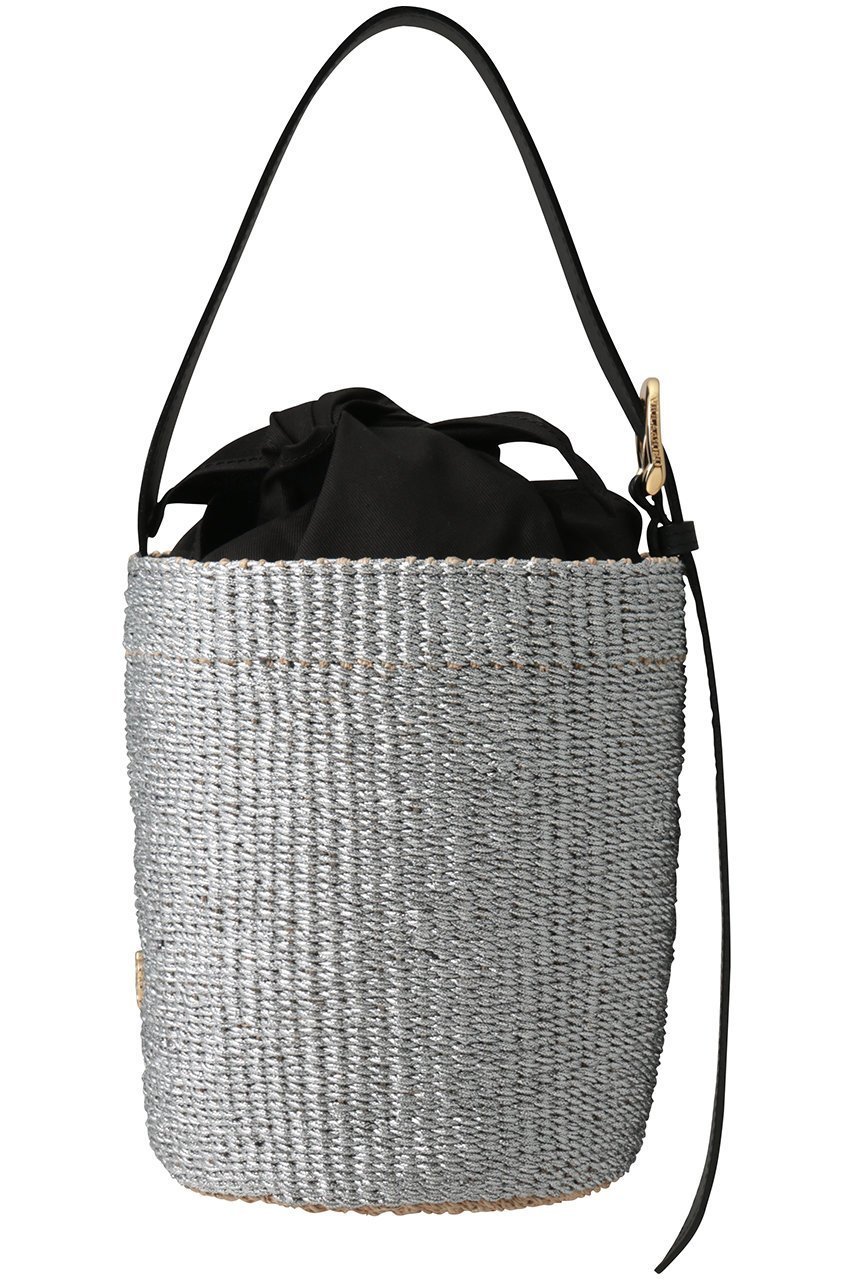 【ヴィオラドーロ/VIOLAd'ORO】のMIRO メタリックアバカバケツバッグ インテリア・キッズ・メンズ・レディースファッション・服の通販 founy(ファニー) 　ファッション　Fashion　レディースファッション　Fashion for Women　バッグ　Bags　バケツ　Bucket, Bucket Style　フォルム　Silhouette, Form　夏　Summer　新作・新入荷　New Arrivals / New In　春　Spring　S/S・春夏　SS, Spring/Summer, Warm Season　シルバー×ブラック|ID: prp329100004922416 ipo3291000000036934609
