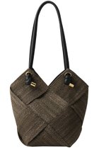 【ヴィオラドーロ/VIOLAd'ORO】のMIRO アバカメッシュショルダートート ブラウン×ブラック|ID:prp329100004922417