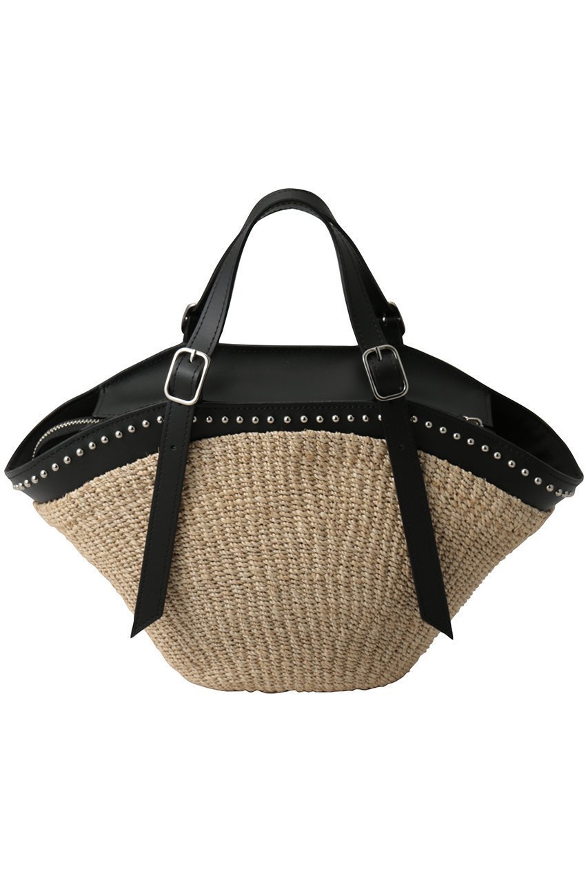 【ヴィオラドーロ/VIOLAd'ORO】のMIRO スタッズ付きアバカトートバッグ 人気、トレンドファッション・服の通販 founy(ファニー) 　ファッション　Fashion　レディースファッション　Fashion for Women　バッグ　Bags　コンビ　Combo, Combination Style　スタッズ　Studs, Metal Accents　フォルム　Silhouette, Form　夏　Summer　新作・新入荷　New Arrivals / New In　春　Spring　S/S・春夏　SS, Spring/Summer, Warm Season　other-4|ID: prp329100004922418 ipo3291000000036934643