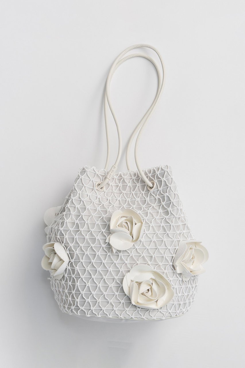 【メゾンスペシャル/MAISON SPECIAL】のRose Motif Drawstring Bag/ローズモチーフドローストリングバッグ 人気、トレンドファッション・服の通販 founy(ファニー) 　ファッション　Fashion　レディースファッション　Fashion for Women　バッグ　Bags　アクセサリー　Fashion Accessories　コンパクト　Compact, Small Size　ショルダー　Shoulder, Shoulder Strap　メッシュ　Mesh, Net Fabric　モチーフ　Motif, Design Theme　ローズ　Rose, Rose Motif　新作・新入荷　New Arrivals / New In　other-5|ID: prp329100004922507 ipo3291000000036935294