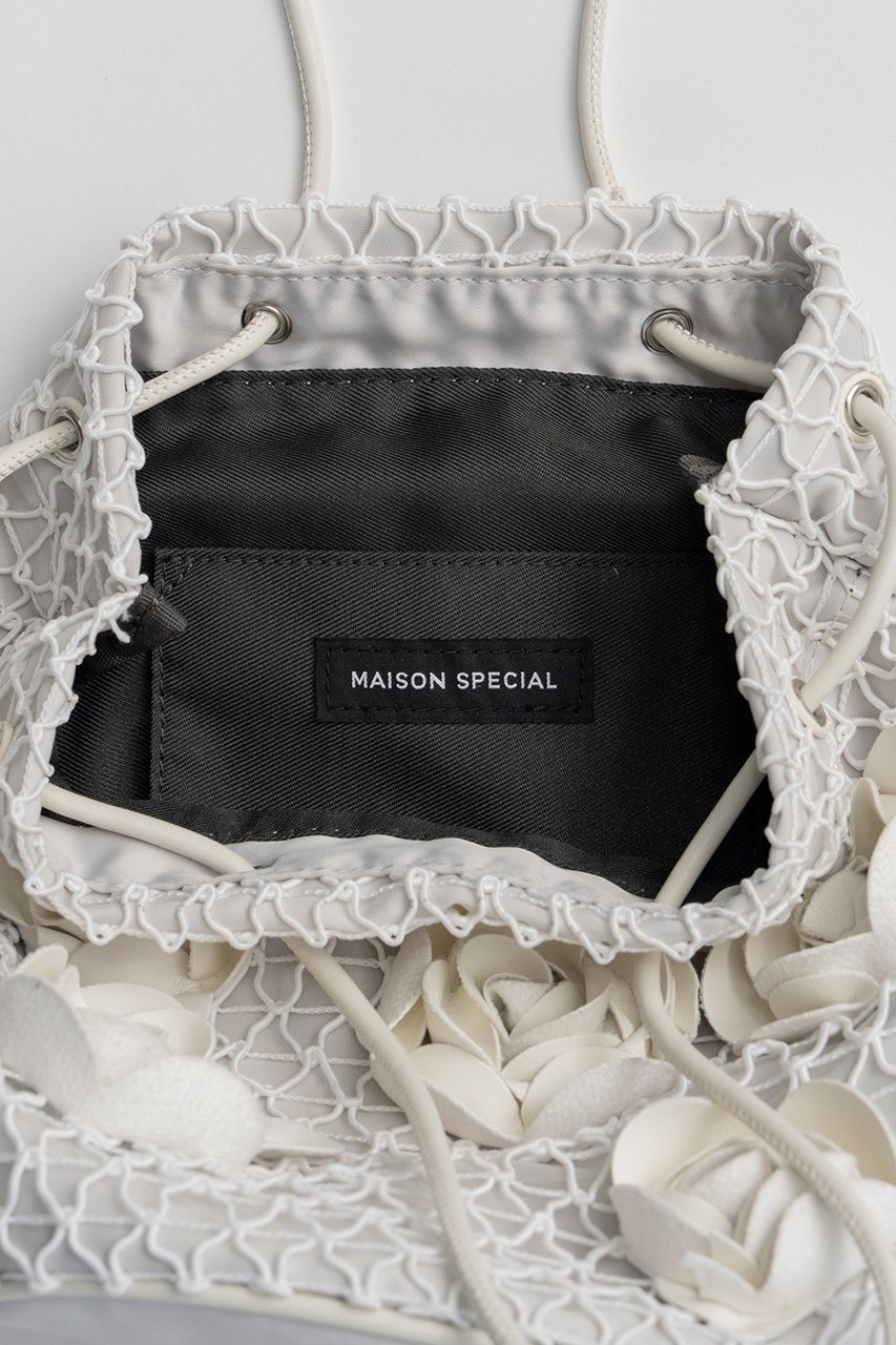 【メゾンスペシャル/MAISON SPECIAL】のRose Motif Drawstring Bag/ローズモチーフドローストリングバッグ 人気、トレンドファッション・服の通販 founy(ファニー) 　ファッション　Fashion　レディースファッション　Fashion for Women　バッグ　Bags　アクセサリー　Fashion Accessories　コンパクト　Compact, Small Size　ショルダー　Shoulder, Shoulder Strap　メッシュ　Mesh, Net Fabric　モチーフ　Motif, Design Theme　ローズ　Rose, Rose Motif　新作・新入荷　New Arrivals / New In　other-6|ID: prp329100004922507 ipo3291000000036935296