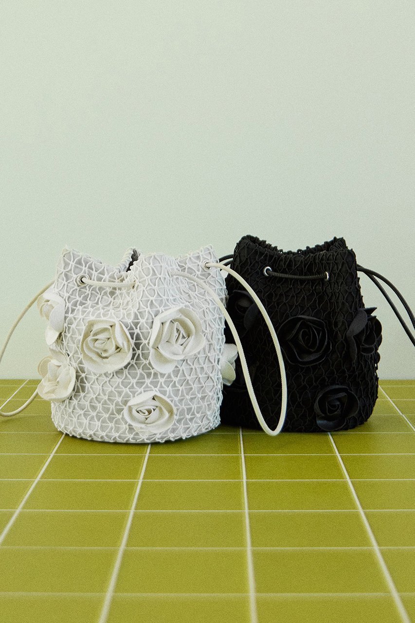 【メゾンスペシャル/MAISON SPECIAL】のRose Motif Drawstring Bag/ローズモチーフドローストリングバッグ 人気、トレンドファッション・服の通販 founy(ファニー) 　ファッション　Fashion　レディースファッション　Fashion for Women　バッグ　Bags　アクセサリー　Fashion Accessories　コンパクト　Compact, Small Size　ショルダー　Shoulder, Shoulder Strap　メッシュ　Mesh, Net Fabric　モチーフ　Motif, Design Theme　ローズ　Rose, Rose Motif　新作・新入荷　New Arrivals / New In　other-7|ID: prp329100004922507 ipo3291000000036935298